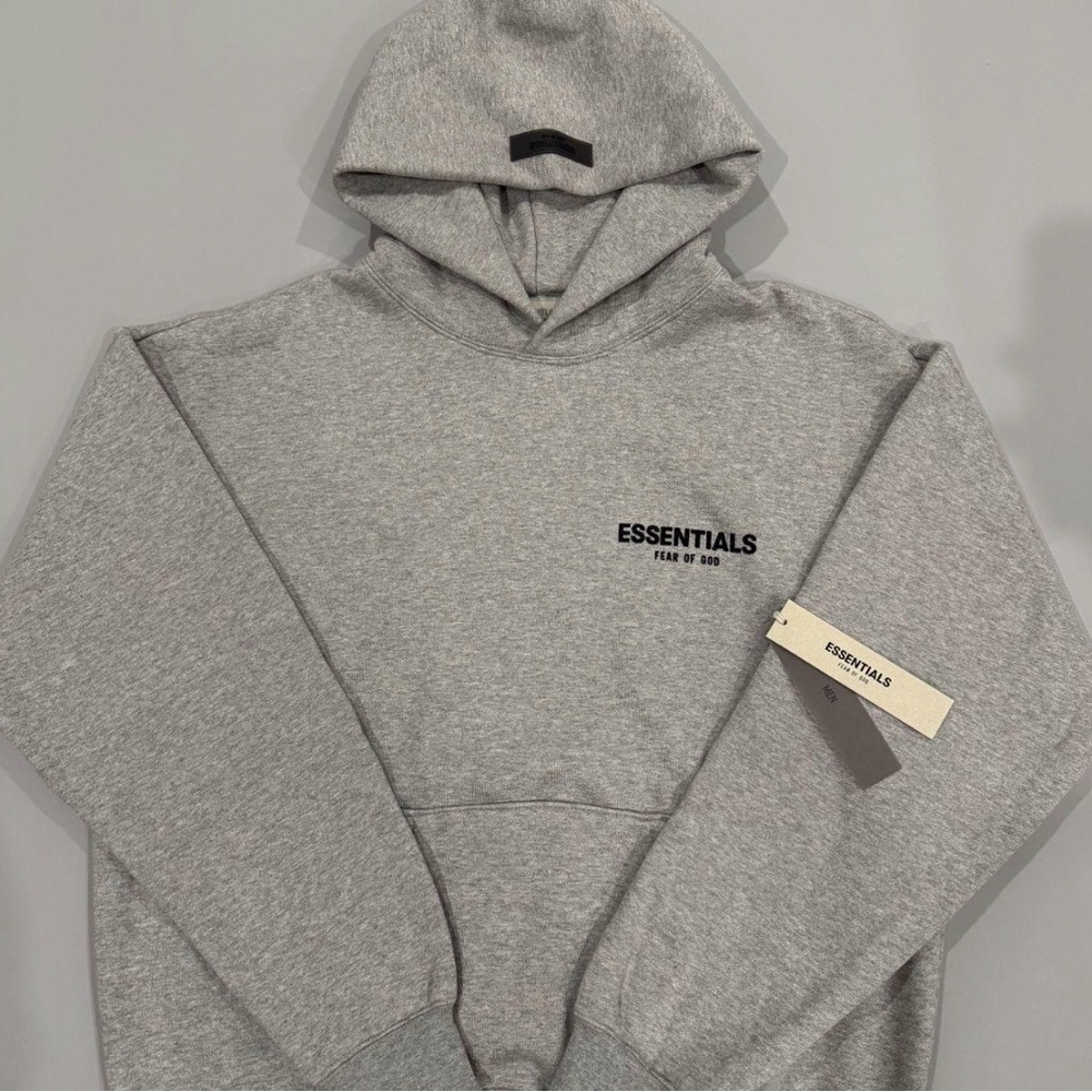 Essentials Fear of God Dark Oatmeal Hoodie | Size XS